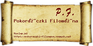 Pokoráczki Filoména névjegykártya